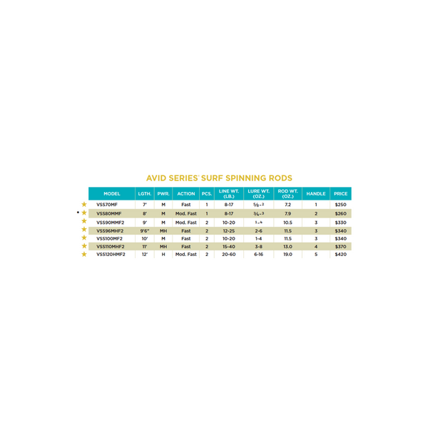 AVID SERIES® SURF SPINNING RODS - 3